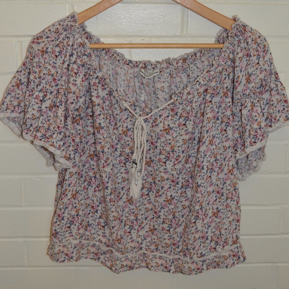 Floral Flowy Crop Top, American Eagle